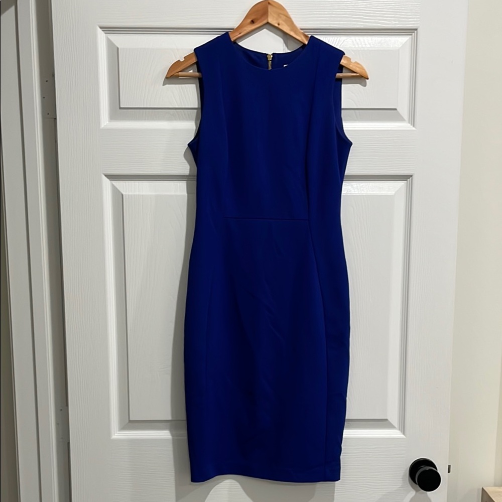Blue Sleeveless Dress Calvin Klein